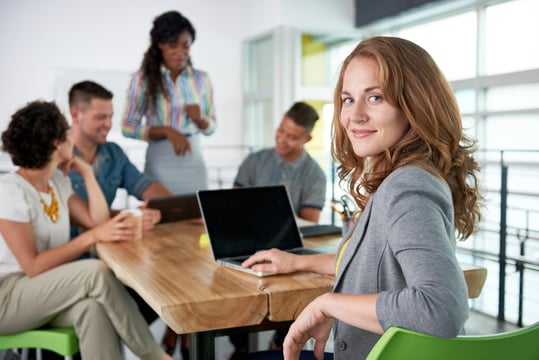 Image of a successful teacher smiling